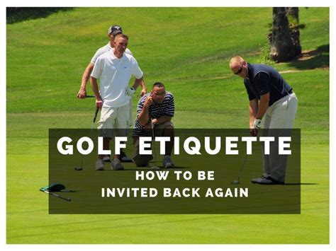 What are the 5 rules of golf etiquette?